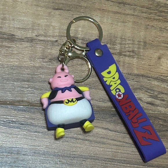 Dragon Ball Z Keychain Majin Buu Rubber Key Ring Anime Cartoon DBZ Charm - Picture 1 of 2